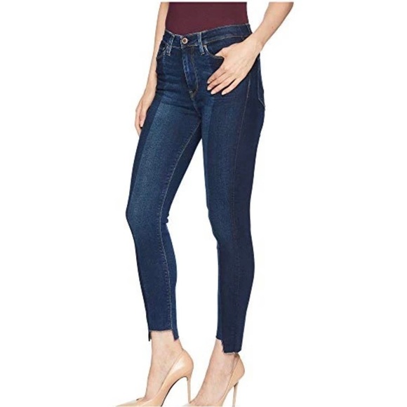 Hudson Barbara High Waist Crop Super Skinny Step Hem Jeans in Lost Wash Size 26 - Picture 2 of 12